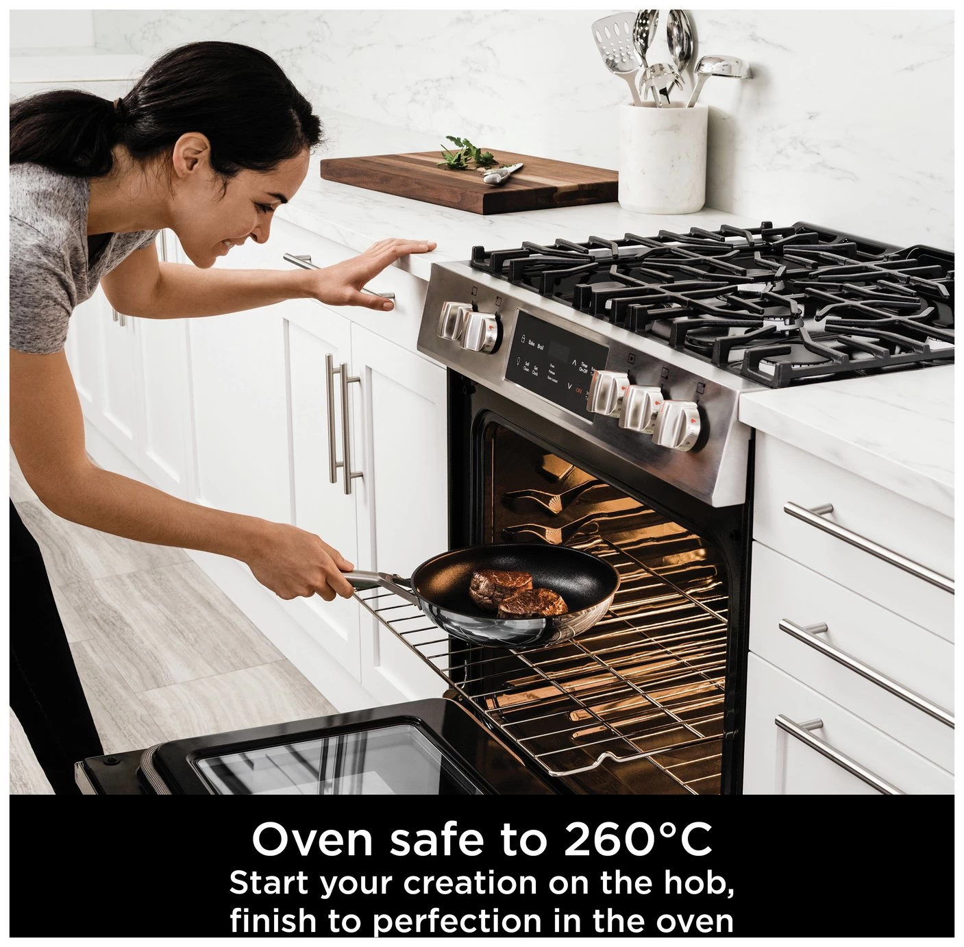 Ninja Zerostick 28cm Stainless Steel Non Stick Frying Pan 5 Ninja Zerostick 28cm Stainless Steel Non Stick Frying Pan - Image 3