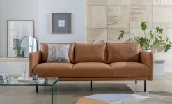 Habitat Moore Leather 4 Seater Sofa - Tan -Household Items Sale 1247941 R Z001C