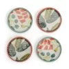 Habitat X Kew Set Of 4 Ceramic Botanical Coasters -Household Items Sale 1300541 R Z001A