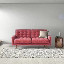 Habitat Fenner Velvet 2 Seater Sofa - Moss Green -Household Items Sale 1345166 R Z002C