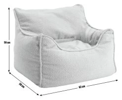 Habitat Kids Single Chair Boucle Bean Bag - Off White -Household Items Sale 1405044 R E001