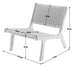 Habitat Faro Woven Paper Rope And Oak Accent Chair - Natural -Household Items Sale 1950991 R E001