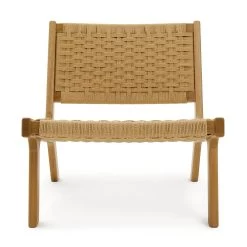Habitat Faro Woven Paper Rope And Oak Accent Chair - Natural -Household Items Sale 1950991 R Z001A