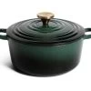 Habitat 3.3 Litre Cast Iron Casserole Dish - Green 1 Habitat 3.3 Litre Cast Iron Casserole Dish - Green -Household Items Sale 2003483 R Z001A