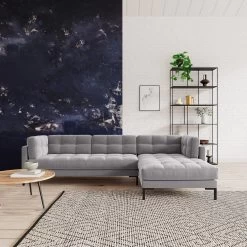 Swoon Landau Velvet Right Hand Corner Sofa - Silver Grey 10 Swoon Landau Velvet Right Hand Corner Sofa - Silver Grey -Household Items Sale 2024668 R Z001C