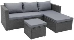 Habitat 4 Seater Rattan Effect Garden Sofa Set - Grey -Household Items Sale 2070739 R Z002A