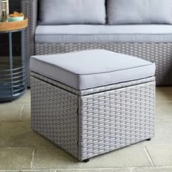 Habitat 4 Seater Rattan Effect Garden Sofa Set - Grey -Household Items Sale 2070739 R Z004C