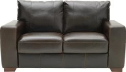 Habitat Eton Leather 2 Seater Sofa - Chocolate