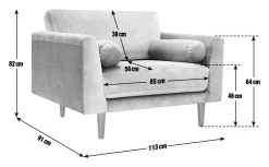 Habitat Jacob Fabric Cuddle Chair - Black 11 Habitat Jacob Fabric Cuddle Chair - Black -Household Items Sale 2910095 R E001