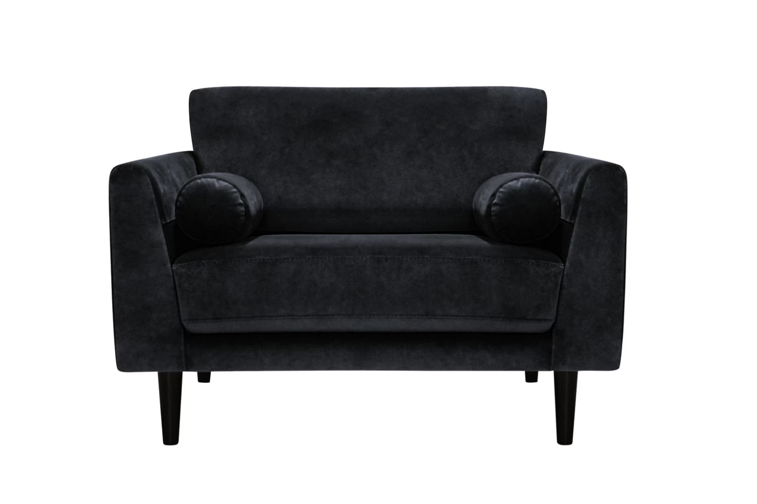 Habitat Jacob Fabric Cuddle Chair - Black 3 Habitat Jacob Fabric Cuddle Chair - Black