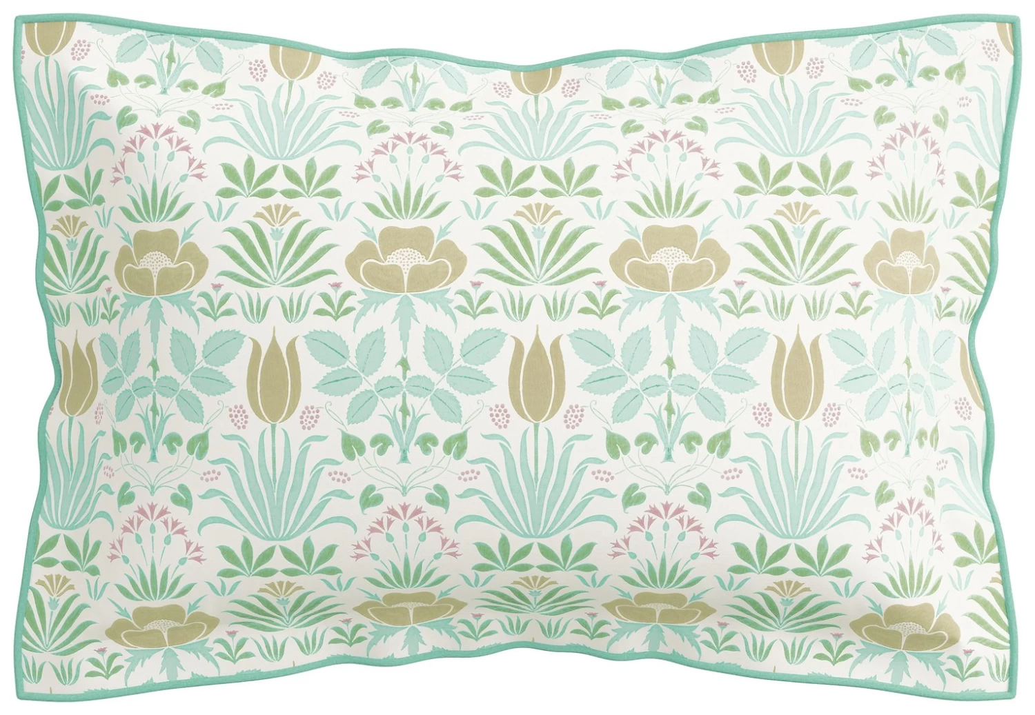 V&A Cotton 200 TC Voysey Anselm Pillowcase - Aqua 3 V&A Cotton 200 TC Voysey Anselm Pillowcase - Aqua