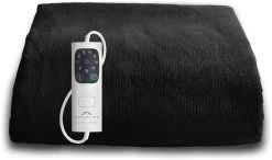 Dreamland Snuggle Up Black Heated Throw - Large -Household Items Sale 3243699 R Z009A