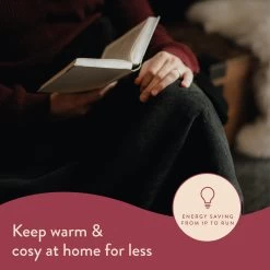 Dreamland Snuggle Up Black Heated Throw - Large -Household Items Sale 3243699 R Z013A