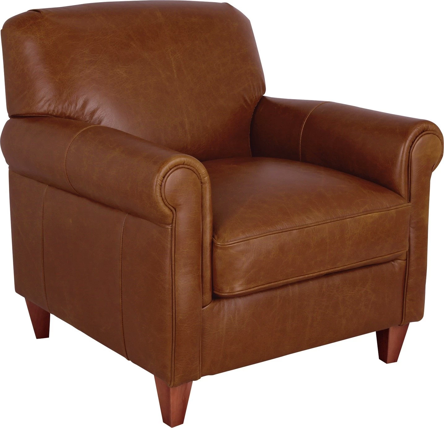 Habitat Kingsley Leather Accent Chair - Tan 7 Habitat Kingsley Leather Accent Chair - Tan - Image 5