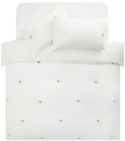Habitat 180TC Embroidered Bee White Bedding Set - Single 11 Habitat 180TC Embroidered Bee White Bedding Set - Single -Household Items Sale 3347540 R Z002A