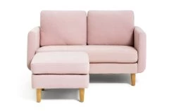 Habitat Remi Small Fabric 2 Seater Chaise Sofa In A Box-Pink