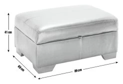 Habitat Eton Leather Storage Ottoman Footstool - Tan -Household Items Sale 3594630 R E001