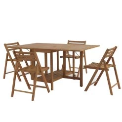 Habitat Zeno 4 Seater Folding Wooden Patio Set