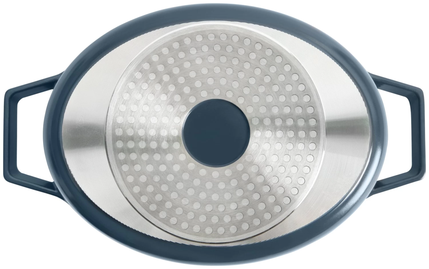 Habitat 3.6 Litre Cast Aluminium Casserole Dish - Blue 7 Habitat 3.6 Litre Cast Aluminium Casserole Dish - Blue - Image 5