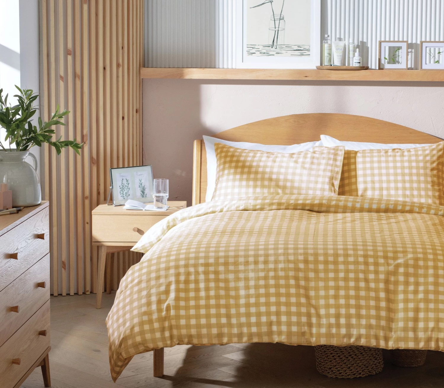 Habitat Herbalist Plain Gingham Yellow Bedding Set - Single 3 Habitat Herbalist Plain Gingham Yellow Bedding Set - Single