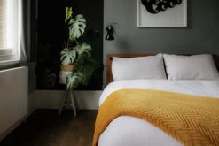 Dreamland Deluxe Velvet Mustard Heated Throw - Large -Household Items Sale 4844994 R Z011A