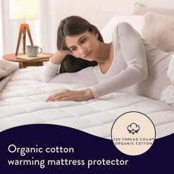 Dreamland Organic Cotton Warming Mattress Protector-Double -Household Items Sale 4886299 R Z002A 1