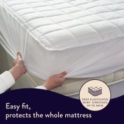 Dreamland Organic Cotton Warming Mattress Protector-Double -Household Items Sale 4886299 R Z005A