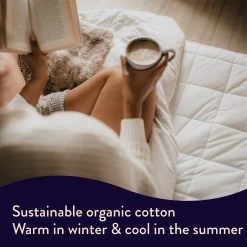 Dreamland Organic Cotton Warming Mattress Protector-Double -Household Items Sale 4886299 R Z006A
