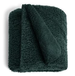 Habitat Faux Shearling Throw - Green - 125X150cm