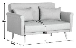 Habitat Evie Fabric 2 Seater Sofa In A Box - Natural -Household Items Sale 6099747 R E001