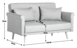 Habitat Evie Fabric 2 Seater Sofa In A Box - Natural -Household Items Sale 6099747 R Z020A