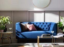 Habitat Blake Velvet 2 Seater Sofa - Navy Blue 12 Habitat Blake Velvet 2 Seater Sofa - Navy Blue -Household Items Sale 8133467 R Z001C
