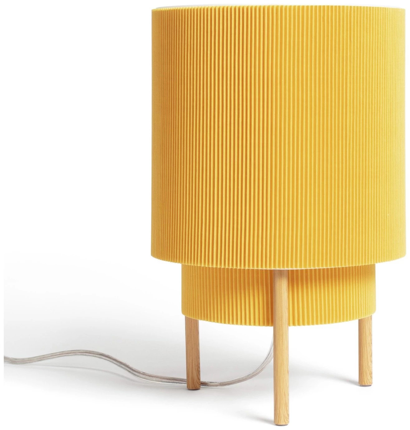 Habitat Mid Century Pleated Column Table Lamp - Yellow 5 Habitat Mid Century Pleated Column Table Lamp - Yellow - Image 3