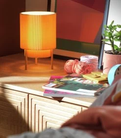 Habitat Mid Century Pleated Column Table Lamp - Yellow 9 Habitat Mid Century Pleated Column Table Lamp - Yellow -Household Items Sale 8180252 R Z002C