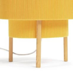 Habitat Mid Century Pleated Column Table Lamp - Yellow 12 Habitat Mid Century Pleated Column Table Lamp - Yellow -Household Items Sale 8180252 R Z003A