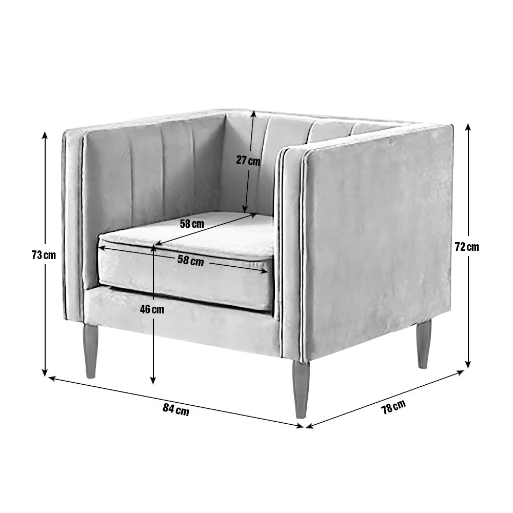 Habitat Vanessa Velvet Armchair - Green 8 Habitat Vanessa Velvet Armchair - Green - Image 6