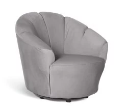 Habitat Ezra Velvet Swivel Chair - Light Grey -Household Items Sale 8819372 R Z003A