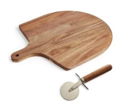 Habitat Industrial Wooden Pizza Board And Cutter Set 15 Habitat Industrial Wooden Pizza Board And Cutter Set -Household Items Sale 8885643 R Z007A