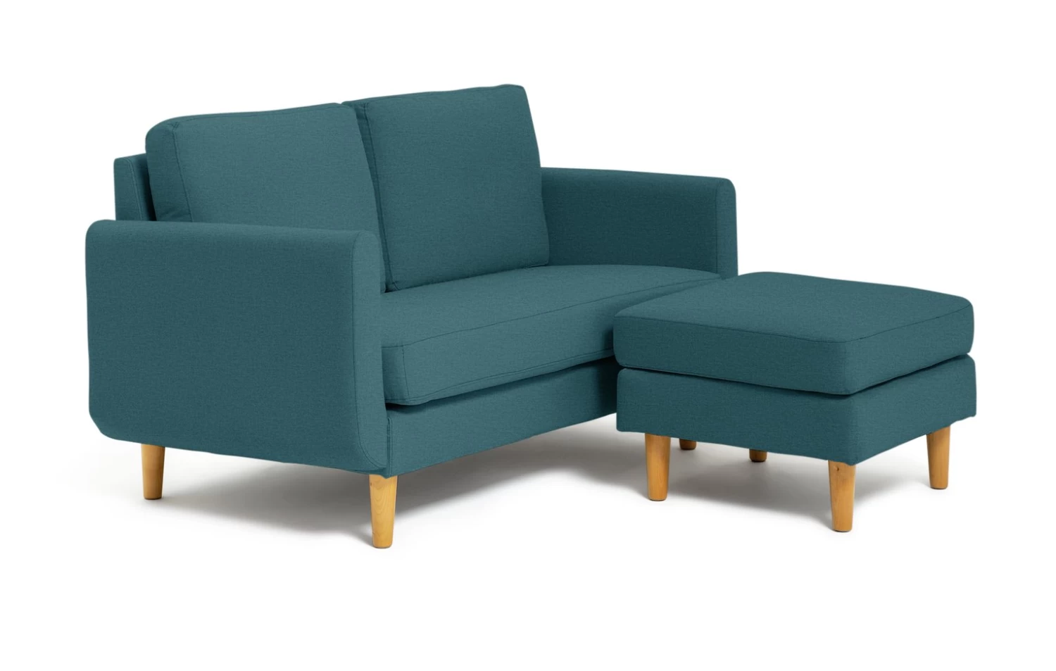 Habitat Remi Fabric 2 Seater Chaise Sofa In A Box - Teal 8 Habitat Remi Fabric 2 Seater Chaise Sofa In A Box - Teal - Image 6
