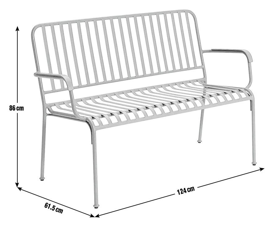 Habitat Indu 2 Seater Metal Bench - Yellow 5 Habitat Indu 2 Seater Metal Bench - Yellow - Image 3