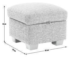 Habitat Lisbon Fabric Storage Footstool - Charcoal 11 Habitat Lisbon Fabric Storage Footstool - Charcoal -Household Items Sale 8909086 R E001
