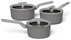 Household Items Sale 40 BergHOFF Leo 3 Piece Non Stick Saucepan Set