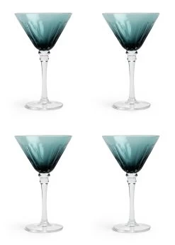 Habitat Japonica Set Of 4 Martini Glasses
