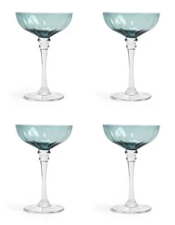 Habitat Japonica Set Of 4 Champagne Coupe