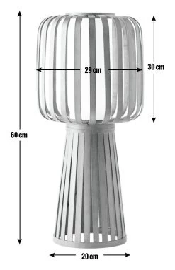 Habitat Achille Bamboo Table Lamp - Walnut & White 12 Habitat Achille Bamboo Table Lamp - Walnut & White -Household Items Sale 9202414 R E001