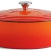 Habitat 4.7 Litre Cast Iron Oval Casserole Dish - Orange 2 Habitat 4.7 Litre Cast Iron Oval Casserole Dish - Orange -Household Items Sale 9212363 R Z001A