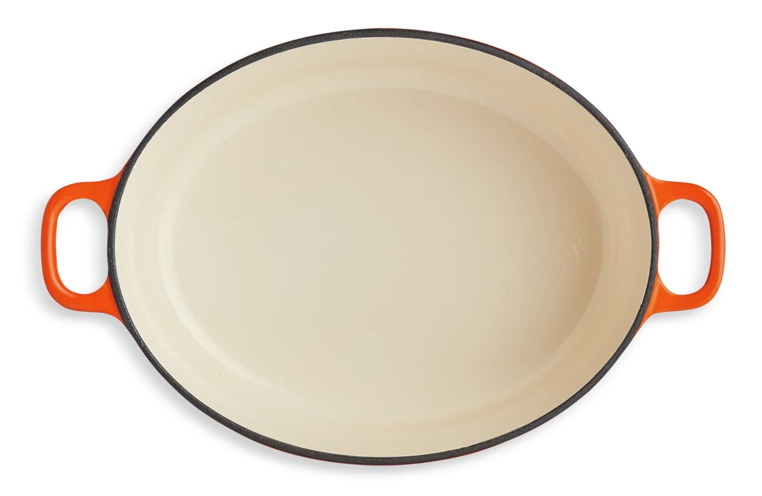 Habitat 4.7 Litre Cast Iron Oval Casserole Dish - Orange 5 Habitat 4.7 Litre Cast Iron Oval Casserole Dish - Orange - Image 3