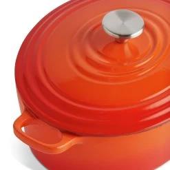Habitat 4.7 Litre Cast Iron Oval Casserole Dish - Orange 13 Habitat 4.7 Litre Cast Iron Oval Casserole Dish - Orange -Household Items Sale 9212363 R Z005A