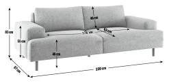 Habitat Julien Velvet 3 Seater Sofa - Grey -Household Items Sale 9301542 R E001