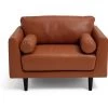 Habitat Jackson Leather Cuddle Chair - Tan -Household Items Sale 9309939 R Z001A